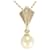 & Other Stories K18 Yellow Gold Pearl Diamond Necklace in Excellent Condition Golden Metal  ref.1361768