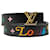 Ceinture New Wave à monogramme noir Louis Vuitton Cuir Veau façon poulain  ref.1361822