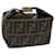 FENDI Zucca Canvas Hand Bag Brown Black Auth ep4066 Cloth  ref.1362088