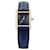 Cartier "Tank Must" silver gold-plated watch, Black lacquered dial. Leather  ref.1362252