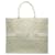 Christian Dior White Gold Oblique Embroidery Large Book Tote  ref.1362910