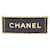 Other jewelry NEW CHANEL BROOCH LOGO PLATE LEATHER GOLD METAL LEATHER STEEL GOLDEN BROOCH Black  ref.1363030