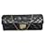 CHANEL EAST WEST BAGUETTE HANDBAG MADEMOISELLE CLASP IN LEATHER HAND BAG Black Patent leather  ref.1363049