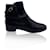 Autre Marque Botines planos de cuero negro para mujer, zapatos, talla de EE. UU. 38.5  ref.1363198