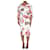Dolce & Gabbana Robe midi imprimée florale crème - taille UK 14 Écru  ref.1363566