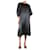 Comme Des Garcons Vestido midi de raso negro con volantes - talla XS Acetato  ref.1363568