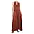 Autre Marque Brown halterneck side split maxi dress - size UK 8  ref.1363589