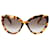 Prada Óculos de sol grandes em formato de tartaruga marrom Acetato  ref.1363595