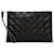 Bottega Veneta Bolso clutch de cuero repujado negro Becerro  ref.1363707