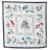 Hermès White Quai Aux Fleurs Silk Scarf Cloth  ref.1363766