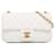 Chanel Mini rabat rectangulaire en cuir d'agneau blanc avec perles  ref.1363793