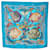 Hermès Bufanda de seda azul Grand Fonds Paño  ref.1363810