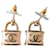 Chanel CC B18P Logo Iridescent Pink Padlock Enamel Earrings RARE box Metal  ref.1363837