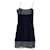 Chanel Robe en soie et dentelle de la collection Runway Robot Bleu Marine  ref.1363840