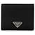 Prada Tessuto & Leather Bifold Compact Wallet Leather Short Wallet in Good condition  ref.1363863