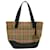 BURBERRY Nova Check Hand Bag Canvas Leather Beige Auth bs14026 Cloth  ref.1364003