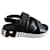 Sandales Hermès Electric Cuir Noir Blanc  ref.1364934