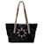Autre Marque Bottega Veneta Black Leather Intrecciato Tote Bag with Canvas Star  ref.1365067