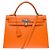 Hermès Sac HERMES Kelly 32 en Cuir Orange - 101890 - vue 3