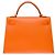 Hermès Sac HERMES Kelly 32 en Cuir Orange - 101890 - vue 4