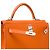 Hermès Sac HERMES Kelly 32 en Cuir Orange - 101890 - vue 7