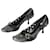 Autre Marque Silver And Grey Distressed Effect Heels Black Leather  ref.1365125