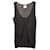 Timeless Chanel Camellia Tank Top em Algodão Preto  ref.1365498