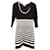 Temperley London Striped Mini Dress in Black Wool  ref.1365543