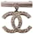 Timeless Chanel COCO Mark Silvery Metal  ref.1365870