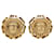 Clipe com logotipo dourado Dior em brincos Metal Banhado a ouro  ref.1366182
