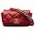 Pele de cordeiro vermelha Chanel 19 Bolsa de cinto Vermelho Couro  ref.1366220