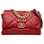 Chanel Pele de cordeiro grande vermelha 19 Aba Vermelho Couro  ref.1366259