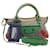 First BALENCIAGA Le premier sac à main en cuir 2way Violet Vert 103208 Auth 73254  ref.1366441