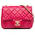 Chanel Red Mini Rectangular Lambskin Pearl Crush Flap Leather  ref.1367143