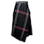 Hermès HERMES TARTAN T 40 M SKIRT IN WOOL AND BLACK LEATHER WOOL AND LEATHER SKIRT  ref.1367922