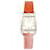 Hermès HERMES CAPE COD PM CC1.210 31 MM QUARTZ lined TOWER LEATHER WATCH Orange Steel  ref.1367947