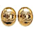 Chanel Clipe oval CC em brincos Dourado  ref.1368646