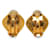 Chanel Brincos CC Diamond Frame Clip On Dourado  ref.1368647