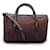 Autre Marque Vintage Brown Jacquard Logo Canvas Boston Bag Cloth  ref.1369065