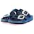 MANOLO BLAHNIK  Sandals T.EU 37 Leather Blue  ref.1369100