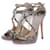 JIMMY CHOO  Sandals T.EU 38.5 Leather Metallic  ref.1369122