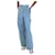 Fendi Blue wide-leg belted denim jeans - size UK 4 Cotton  ref.1369231