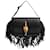Valentino Black fringed leather bag  ref.1369232