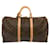Louis Vuitton Keepall 50 Braun Leinwand  ref.1369244