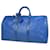 Louis Vuitton Keepall 50 Blau Leder  ref.1369430