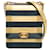 Chanel Gold Metallic Lambskin Striped North South Boy Flap Golden Leather  ref.1369483