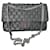 Chanel 2.55 Reissue 225 Satin Double Flap Bag Black Leather  ref.1369914