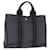Hermès HERMES Fourre Tout PM Hand Bag Canvas Black Gray Auth bs13920 Grey Cloth  ref.1369949