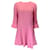 Autre Marque Valentino – Langärmliges Kleid aus Woll- und Seidenkrepp in Rosa Pink Wolle  ref.1370807