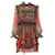 Autre Marque Etro Red / Gold Multi Silk Printed Dress  ref.1370818